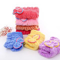Miniatyrbillede 5 af 5: Mikrofiber Hår Tørring Håndklæde Spa Bowknot Wrap Håndklæde Hætte Badeværelse Tilbehør Huer Til Kvinder Designer Badehætte Blue