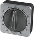 Analog timer med timerfunktion, äggtimer, rostfritt stål, silver