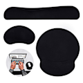 Miniatyrbild 1 av 5: Tangentbordshandledsstöd 3 st handledsstöd set med musmatta + mus handledsstöd  Ergonomisk handledskudde och minnesskummaterial tillämpas på Compu