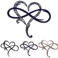 Miniatyrbillede 1 af 2: Infinity Hjerte Vægkunst Kærlighedstegn Metalophæng Ornamenter Skulptur C