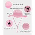 Miniatyrbild 2 av 2: Unisex bredbrättad hatt, Upf 50+ vattentätt solskydd, sommar UV-skydd Boonie hatt Pink
