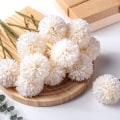 Miniatyrbillede 1 af 4: 12 stk. Chrysanthemum Ball Blomsterbuket Lang Stil Blomster Chrysanthemum Kunstige Blomster Hortensia Boho Blomster Floral White