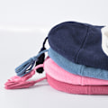 Pikkukuva 2 / 5: Lasten kaksinkertainen fleece-pipo, söpö vauvan poikien tyttöjen fleece-pipo, korvalaput, tummanpunainen M