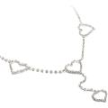 Miniatyrbilde 5 av 5: Rhinestone Body Chain Belt Crystal Waist Chain Hjerteformet anheng Sommer Strand Midje Body Smykker Festival Belt Belly Smykker for kvinner og jenter