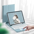 Pikkukuva 1 / 2: Ipad Pro 12.9-tuumainen irrotettava kosketusnäppäimistö Bluetooth-pyöreällä näppäinkotelolla Blue