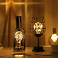 Miniatyrbillede 2 af 5: Moderne bordlampe lavet af sort ledning - Cage Pig Pen