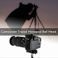 Miniatyrbild 2 av 5: Snabbkopplingsplatta Plattformfäste Bas Videokamera Stativ Monopod Kula för DSLR Kamera QR40 1/4, 3/8 Skruv