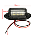 Miniatyrbillede 3 af 5: 2 stk. Universal Rød Hvid 12V 24V Nummerpladelys Lampe til Båd Trailer RV Lastbil