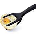 Miniatyrbild 1 av 5: Stekspade för stekt ägg, 2-i-1 silikonspatel för stekt ägg, pannkakstång, svart