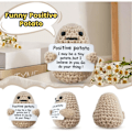 Miniatyrbild 3 av 5: Mini Rolig Positiv Potatis med Positivt Kort Kreativ Ull Inspirerande Potatisvirkad Dock Cheer Up Presenter till Vänner Fest Juldekoration