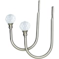 Miniatyrbild 2 av 5: Gardinklämmor i metall U-formade väggkrokar Gardinklämmor, Metallgardinklämmor - 2-pack, matt silver
