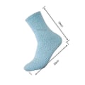 Miniatyrbillede 5 af 5: Par af varme, superbløde plysstrømper til kvinder, fluffy mikrofiber vinterstrømper, casual