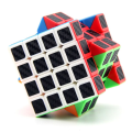 Miniatyrbillede 2 af 4: Triangle Pyraminx Magic Cube Pyramid Speed Puzzle Cube Brain Teaser Twist Toy Carbon Fiber Sticker B