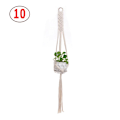 Miniatyrbild 1 av 5: 2 st Macrame växt hängare vit handgjord bomullsrep inomhus utomhus hängande växtkruka 10