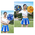 Miniatyrbillede 4 af 5: 2 metalfolie cheerleading pom poms purple silver