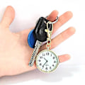 Miniatyrbillede 2 af 5: Quartz Lommeur Keychain Ure Runde Skive Bærbar Simpel Vedhæng Til Kvinder Mænd