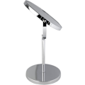 Miniatyrbild 2 av 4: 17 cm, Silver-Double-Sided Standing Cosmetic Mirror, Round Makeup Mirror 1x and 3X Magnification, Swivel Shaving Mirror, Approx.