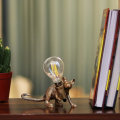 Miniatyrbillede 3 af 5: Museformet bordlampe, harpiks kreativ bordlampe sengebordslampe sengegave dekoration soveværelse