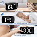 Miniatyrbild 3 av 5: Digital väckarklocka, sängbordsväckarklocka med LED-datum, månad