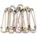 Miniatyrbillede 2 af 5: Sikkerhedsnåle Store Heavy Duty Sikkerhedsnål, Rustfrit Stål Sikkerhedsnål Bronze 100mm 15pcs