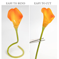 Miniatyrbillede 3 af 5: Kunstig Calla Lily 10 stk Orange Blomster Kunstige Lillier Blomsterbuket Falske Calla Lillier Plante Dcor Til Blomsterarrangement Bryllup, Braidal, H 3 10pcs