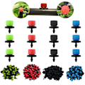 Miniatyrbillede 1 af 5: 200 stk. Universal Barbed Drip Emitter, 360 graders justerbar drypvandingssprinkler, passer til 4 mm Id-rør, kvalitet