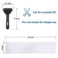 Miniatyrbilde 4 av 5: 15 stk forhåndskuttede gjennomsiktige sklisikre strimler, myk og vanntett tape for gulv, badekar, bad 15cm*60cm