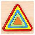 Miniatyrbilde 1 av 3: Barnepuslespill for tidlig barndomsutvikling Kognitivt tredimensjonalt geometrisk puslespillleketøy Triangle