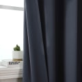 Miniatyrbillede 4 af 4: Blackout gardiner isolerende gardiner sort 140x175 cm moderne