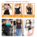 Miniatyrbillede 5 af 5: Kvindernes Brystkorset Taljetræner, Body Contouring Vest Rem Med Justerbare Skulderstropper Sort 4XL