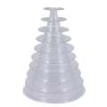 Miniatyrbild 1 av 5: 10-vånings cupcake-hållare stativ runt macaron-torn stativ genomskinlig kakdisplayställ för bröllop födelsedag