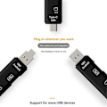 Pikkukuva 4 / 5: 3-in-1 kortinlukija OTG-toiminnolla, tukee USB 2.0 / Type C / USB -toimintoa, Micro-USB muistikortti, musta