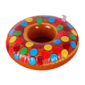 Miniatyrbild 1 av 4: 6-delad uppblåsbar mugghållare, spa-dryckeshållare, uppblåsbar pool, poolleksaker, lämplig för fester, semestrar och simning Polka Dot Brown Donut