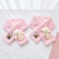 Miniatyrbilde 2 av 5: Varmt plysj-skjerf for jenter gutter vinter halsvarmer søt katt tykt mykt skjerf wrap sjal rosa