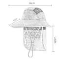 Miniatyrbillede 3 af 3: Herre Upf 50+ Solbeskyttelse Cap Bredskygget Fiskerihat Med Nakkeflap Army Green