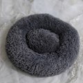Miniatyrbillede 1 af 5: Dyre seng 40 cm rund donut blød, skridsikker og vaskbar - Hunde og katte lysegrå seng til hunde seng til katte sofa til hunde sofa til hunde