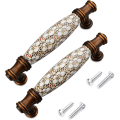 Miniatyrbillede 1 af 5: 2 stk. husholdningshave osmanthus kaffegreb Amerikansk keramisk greb skab kaffegammelt osmanthus keramisk zinklegeringsgreb