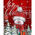 Miniatyrbild 1 av 5: Julklapp diamantmålning för vuxna och barn 5d juldiamantmålning set DIY röd hatt snögubbe full diamantkonst nummer 12*16 tum