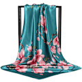 Miniatyrbild 4 av 5: Halsduk för kvinnor som siden satin halsduk för att linda håret på natten Bandana Square Designer Scarf för att sova 90 cm