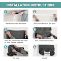 Miniatyrbilde 5 av 5: Termisk isolert mørkleggingsgardin for dør, 26 x 68 tommer Charcoal Gray 2pcs