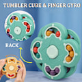 Miniatyrbilde 4 av 5: Dobbeltsidig roterende Rubiks kube - gul Rubiks bønner kube, Rubiks bønner, roterende Rubiks bønner, roterende finger 3D-puslespill, Peter Pan Magic, Ru