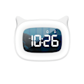Miniatyrbild 2 av 5: Resväska väckarklocka, svart bärbar LCD digitalklocka med temperatur, 12/24H, snooze-funktion, bakgrundsbelysning och batteridriven för resor, sovrum,