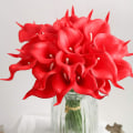 Miniatyrbillede 2 af 5: 20 stk. Kunstige Blomster Falske Calla Lily Blomst Real Touch Buket Til Hjem Have Kontor Fest Bryllup Dekoration Red