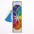 Miniatyrbilde 1 av 3: DIY Mandala Blomsterform Diamantmalt Lær Bokmerke Tassel Bokmerke, Stil 4