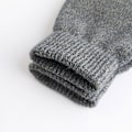 Miniatyrbilde 3 av 3: Vinter 1 stk lue hansker skjerf for menn og kvinner, strikket fleecefôret varme berøringsskjerm hansker lue Infitiny skjerf sett, svart