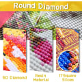 Miniatyrbilde 5 av 5: DIY 5D Diamantmalerisett Jul Nummer Diamantkunst Snøhjort Krystallbroderi Korssting Kunst Veggklistremerke Dekorativ Veggdekor 30x40cm
