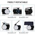 Miniatyrbillede 5 af 5: Solcellelamper 30 Led Bevægelsessensor Vandtæt Lys 360 Roterbar Til Pation Yard Trappe