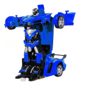Miniatyrbilde 3 av 4: Fjernstyrt bil, 2 i 1 Transformer Robotbil, One Touch Transformer Fjernstyrt Transformers Bil Robot Blue