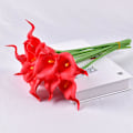 Miniatyrbillede 1 af 5: Kunstig Calla Lily 10 stk Orange Blomster Kunstige Lillier Blomsterbuket Falske Calla Lillier Plante Dcor Til Blomsterarrangement Bryllup, Braidal, H 4 10pcs