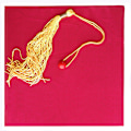 Miniatyrbillede 4 af 5: Universitets Kandidat Hat Justerbar Graduering Student Hat med Gul Kvast